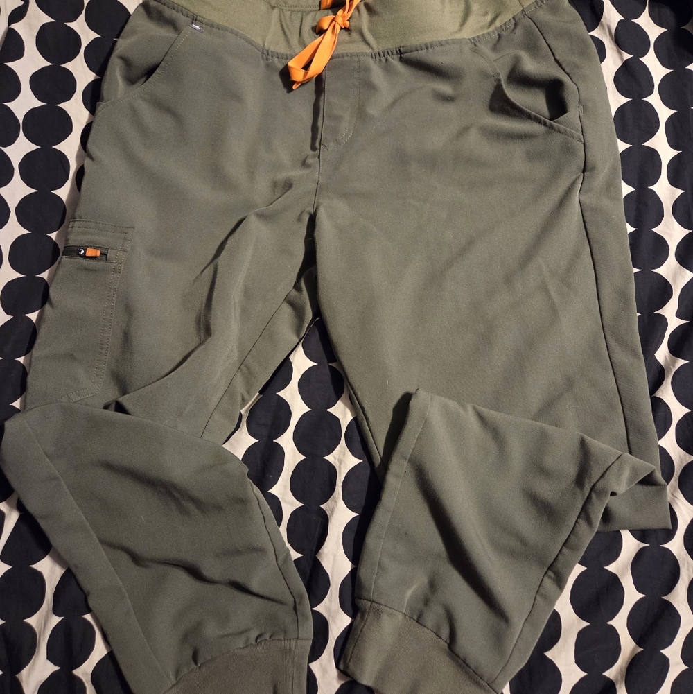 Olive Green Women's Figs Cargo Joggers